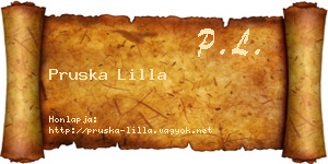 Pruska Lilla névjegykártya